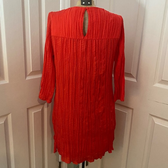 Label by Five Twelve Red Blue Yellow Floral Embroidered 3/4 Sleeve Boho Dress - Picture 5 of 7